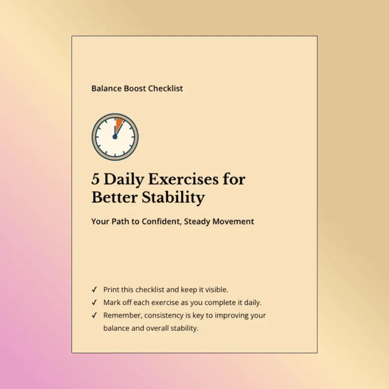 Balance boost checklist